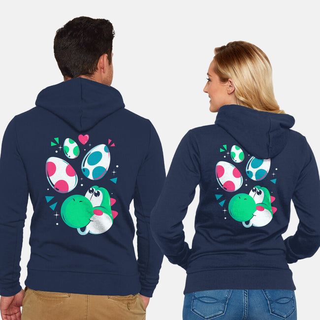 Dinos On The Way-Unisex-Zip-Up-Sweatshirt-Eoli Studio