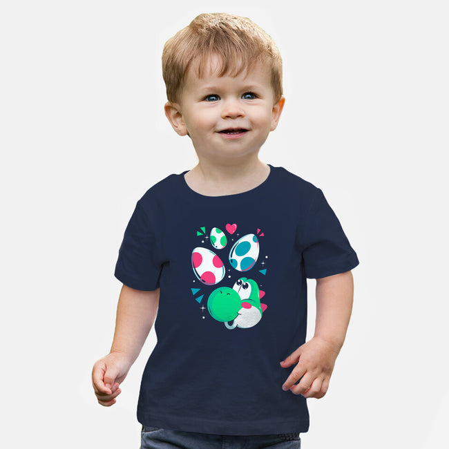Dinos On The Way-Baby-Basic-Tee-Eoli Studio