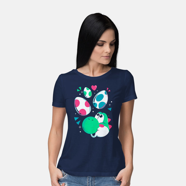 Dinos On The Way-Womens-Basic-Tee-Eoli Studio