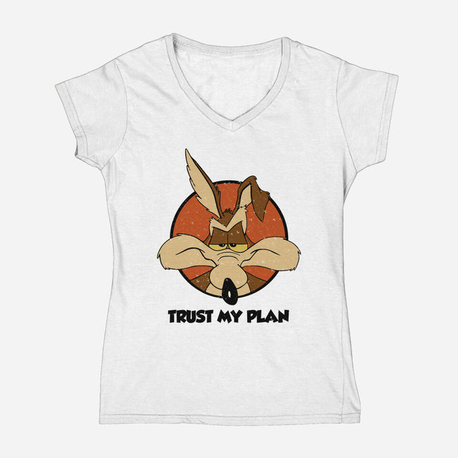 Trust My Plan-Womens-V-Neck-Tee-Melonseta