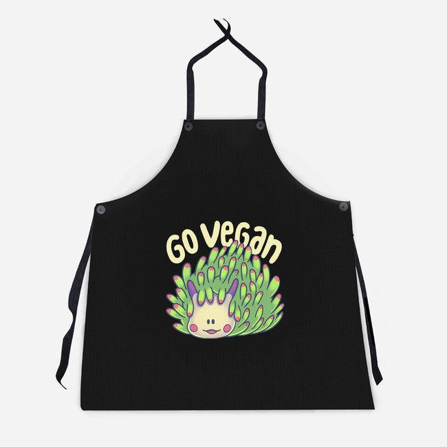 Go Vegan Sea Sheep-Unisex-Kitchen-Apron-Geekydog
