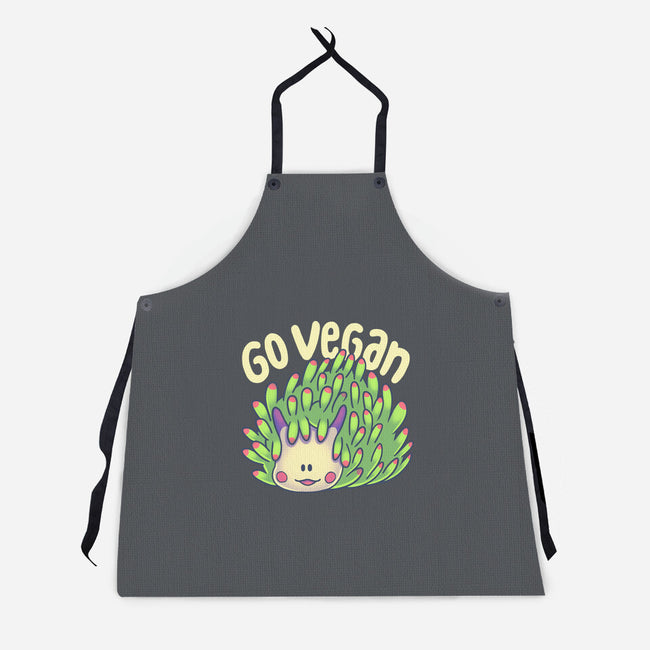 Go Vegan Sea Sheep-Unisex-Kitchen-Apron-Geekydog