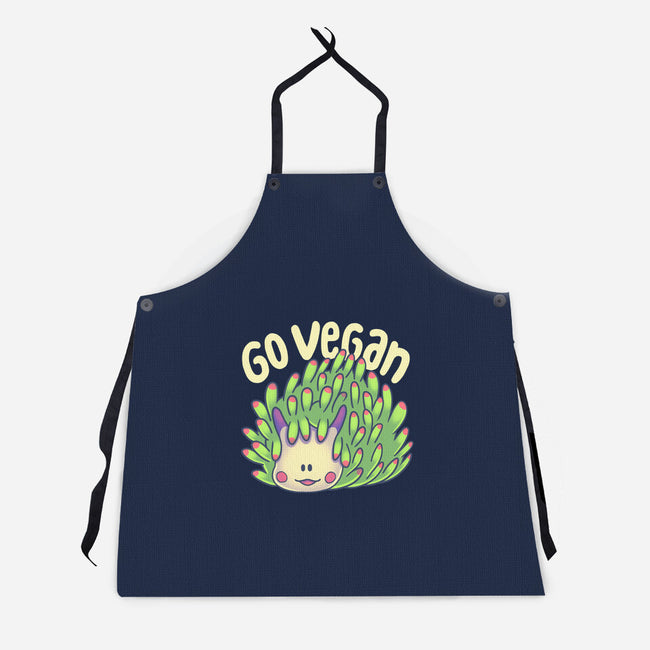 Go Vegan Sea Sheep-Unisex-Kitchen-Apron-Geekydog
