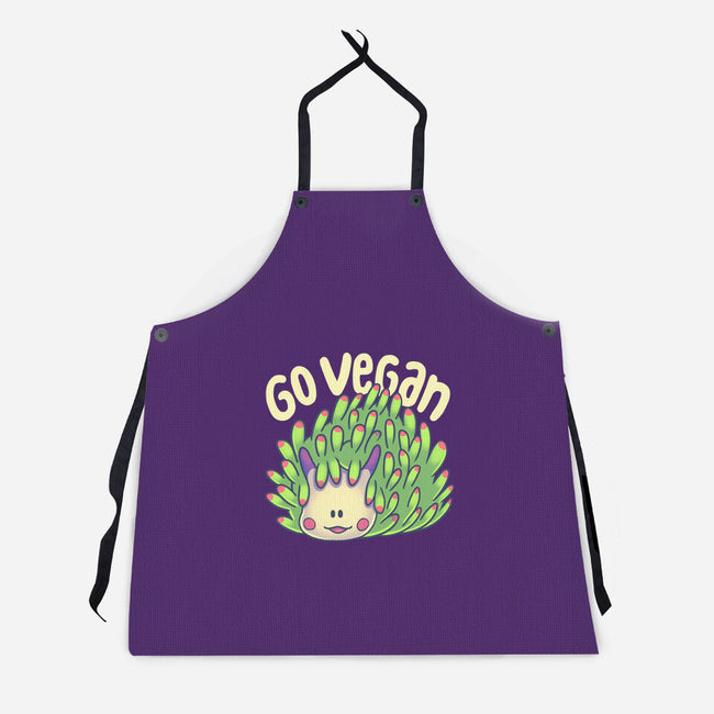 Go Vegan Sea Sheep-Unisex-Kitchen-Apron-Geekydog