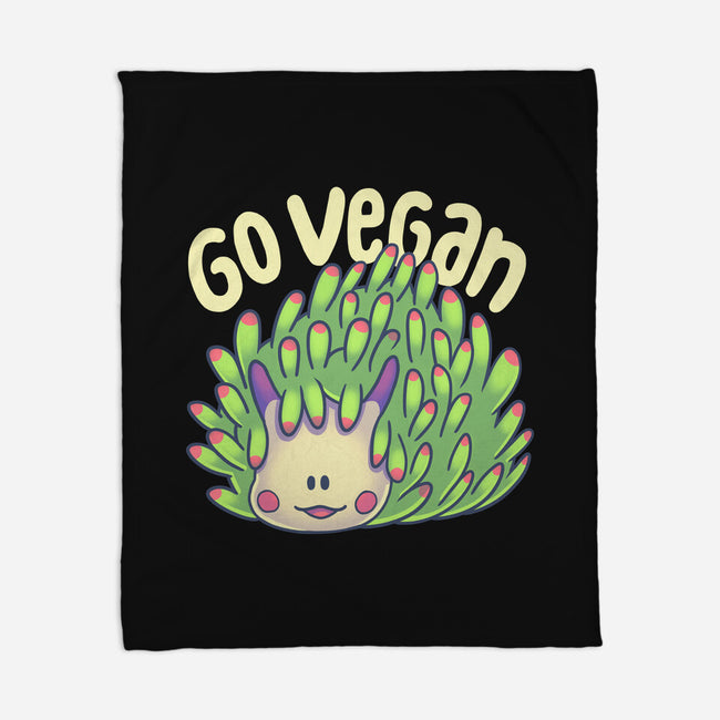 Go Vegan Sea Sheep-None-Fleece-Blanket-Geekydog