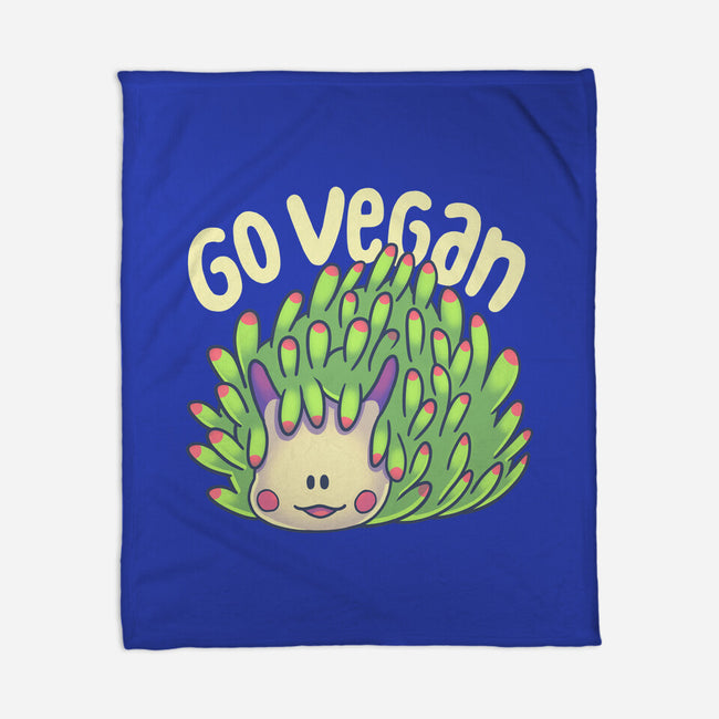Go Vegan Sea Sheep-None-Fleece-Blanket-Geekydog