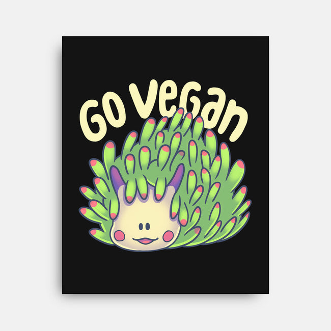 Go Vegan Sea Sheep-None-Stretched-Canvas-Geekydog