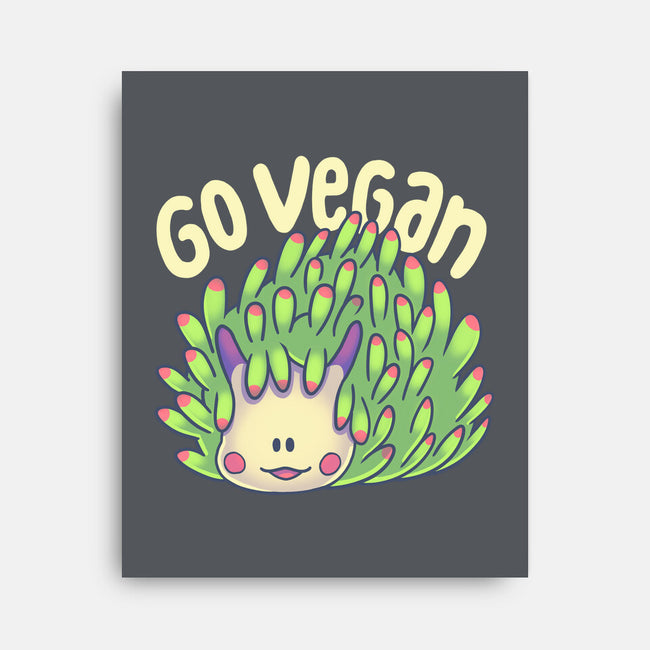 Go Vegan Sea Sheep-None-Stretched-Canvas-Geekydog