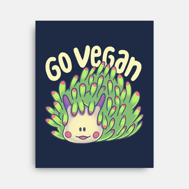 Go Vegan Sea Sheep-None-Stretched-Canvas-Geekydog