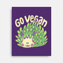 Go Vegan Sea Sheep-None-Stretched-Canvas-Geekydog
