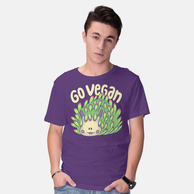 Go Vegan Sea Sheep-Mens-Basic-Tee-Geekydog