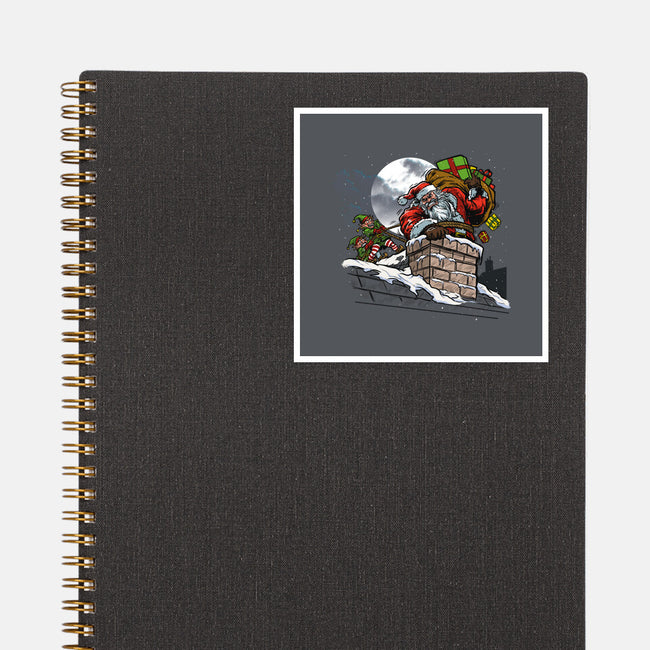 Stuck Santa-None-Glossy-Sticker-AndreusD