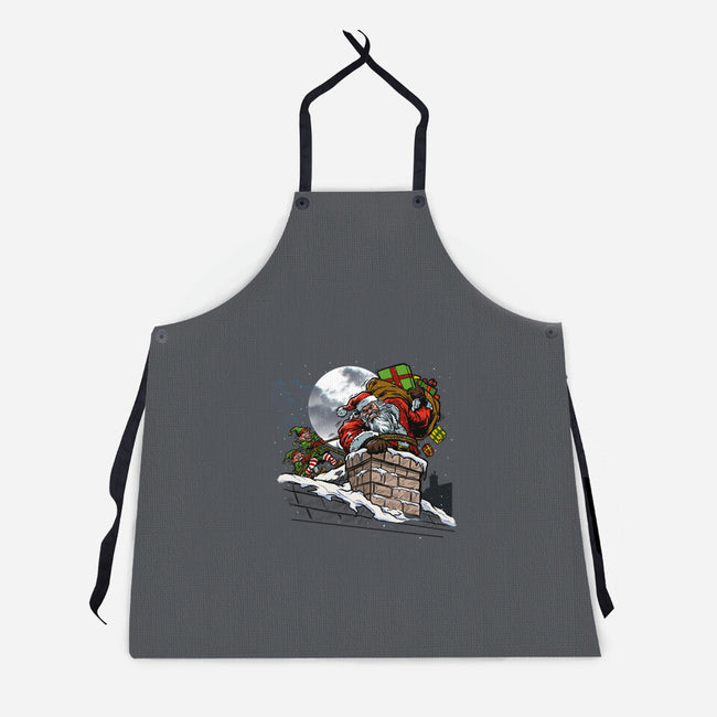 Stuck Santa-Unisex-Kitchen-Apron-AndreusD