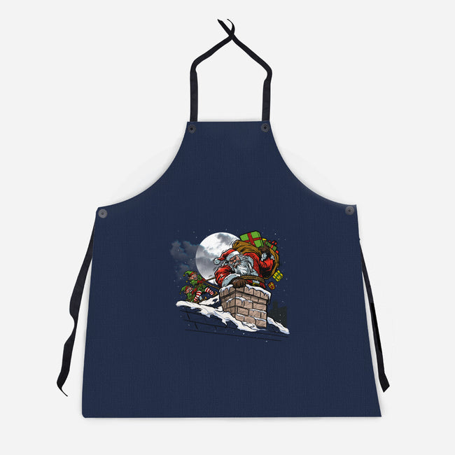 Stuck Santa-Unisex-Kitchen-Apron-AndreusD