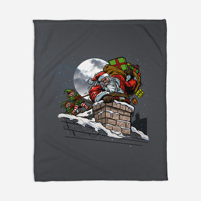 Stuck Santa-None-Fleece-Blanket-AndreusD