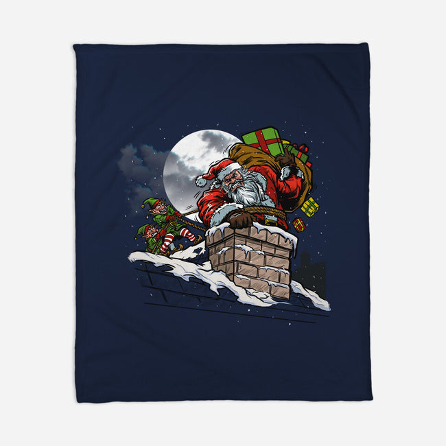Stuck Santa-None-Fleece-Blanket-AndreusD