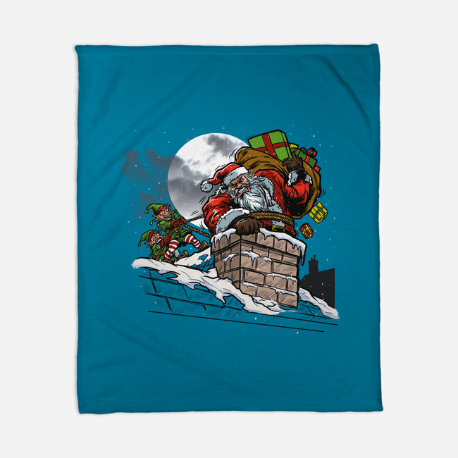 Stuck Santa-None-Fleece-Blanket-AndreusD