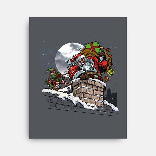 Stuck Santa-None-Stretched-Canvas-AndreusD