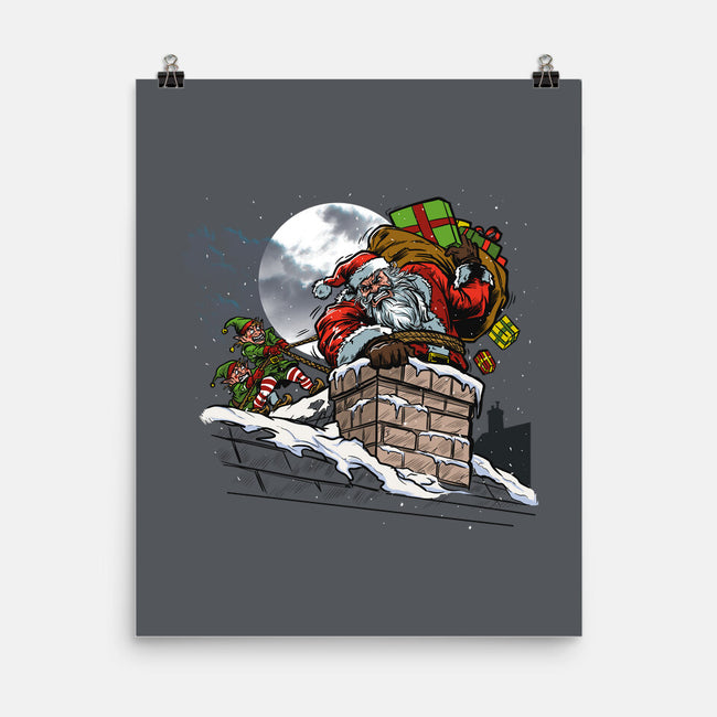 Stuck Santa-None-Matte-Poster-AndreusD