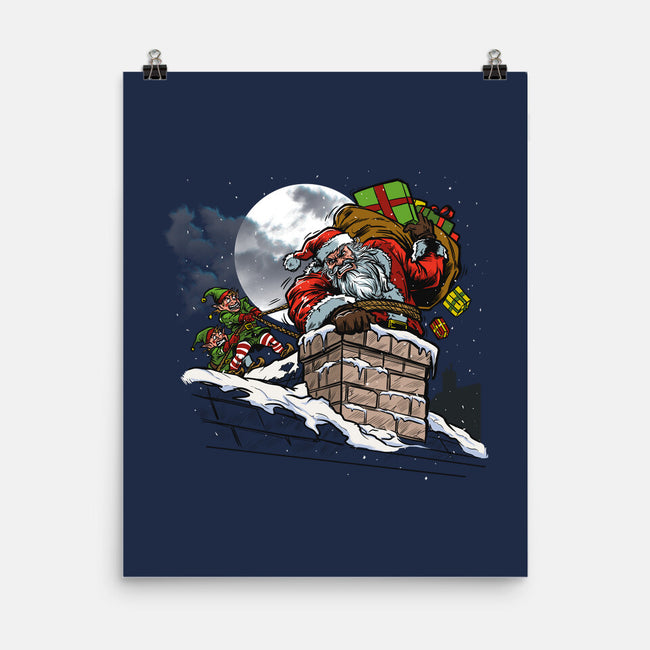 Stuck Santa-None-Matte-Poster-AndreusD