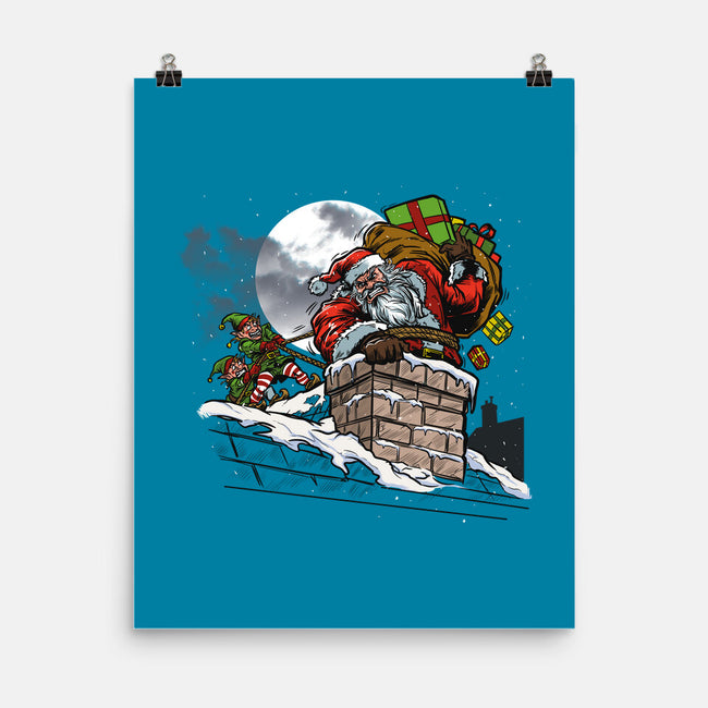 Stuck Santa-None-Matte-Poster-AndreusD