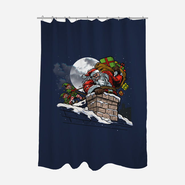 Stuck Santa-None-Polyester-Shower Curtain-AndreusD