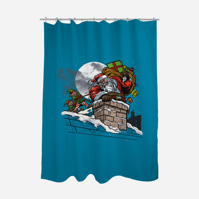 Stuck Santa-None-Polyester-Shower Curtain-AndreusD