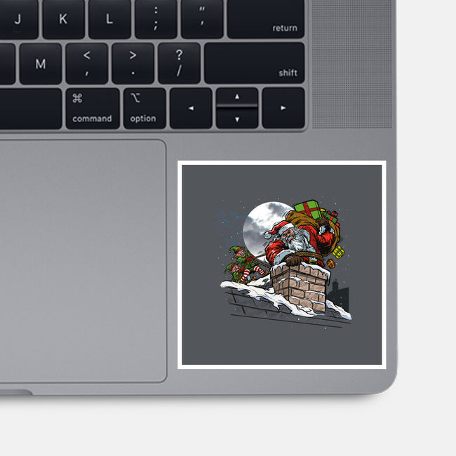 Stuck Santa-None-Glossy-Sticker-AndreusD