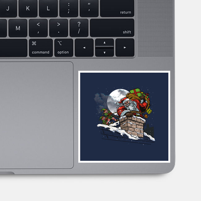 Stuck Santa-None-Glossy-Sticker-AndreusD