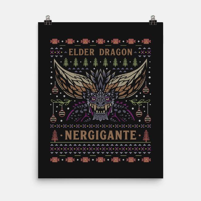 Nergigante Ugly Sweater-None-Matte-Poster-LAGELANTEE