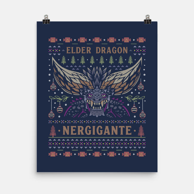 Nergigante Ugly Sweater-None-Matte-Poster-LAGELANTEE