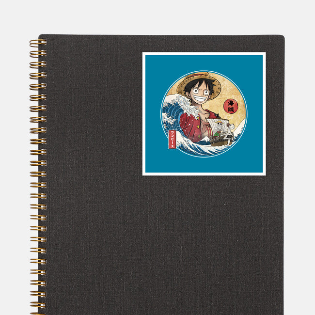 The Great Pirate Off Kanagawa-None-Glossy-Sticker-DrMonekers