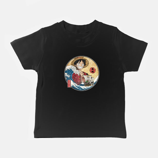 The Great Pirate Off Kanagawa-Baby-Basic-Tee-DrMonekers
