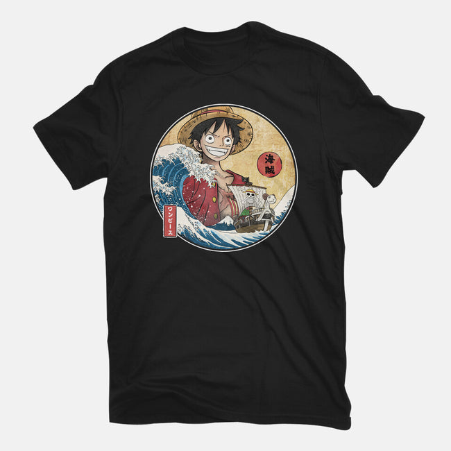 The Great Pirate Off Kanagawa-Unisex-Basic-Tee-DrMonekers