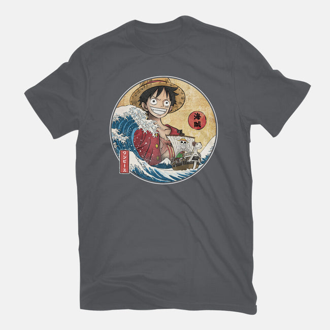 The Great Pirate Off Kanagawa-Unisex-Basic-Tee-DrMonekers