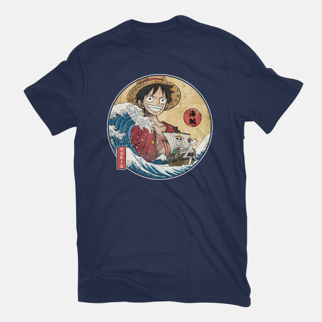 The Great Pirate Off Kanagawa-Unisex-Basic-Tee-DrMonekers