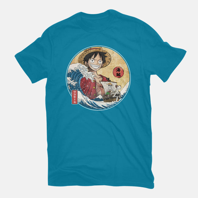 The Great Pirate Off Kanagawa-Unisex-Basic-Tee-DrMonekers