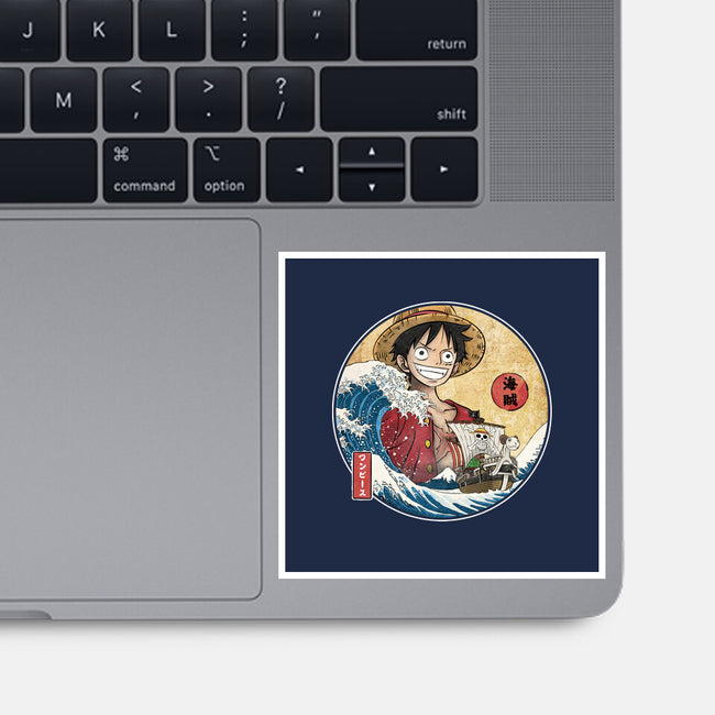 The Great Pirate Off Kanagawa-None-Glossy-Sticker-DrMonekers