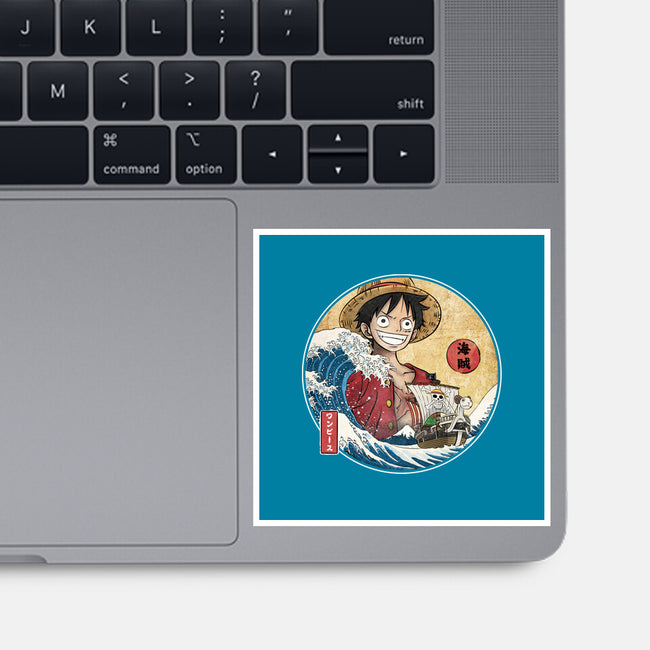 The Great Pirate Off Kanagawa-None-Glossy-Sticker-DrMonekers