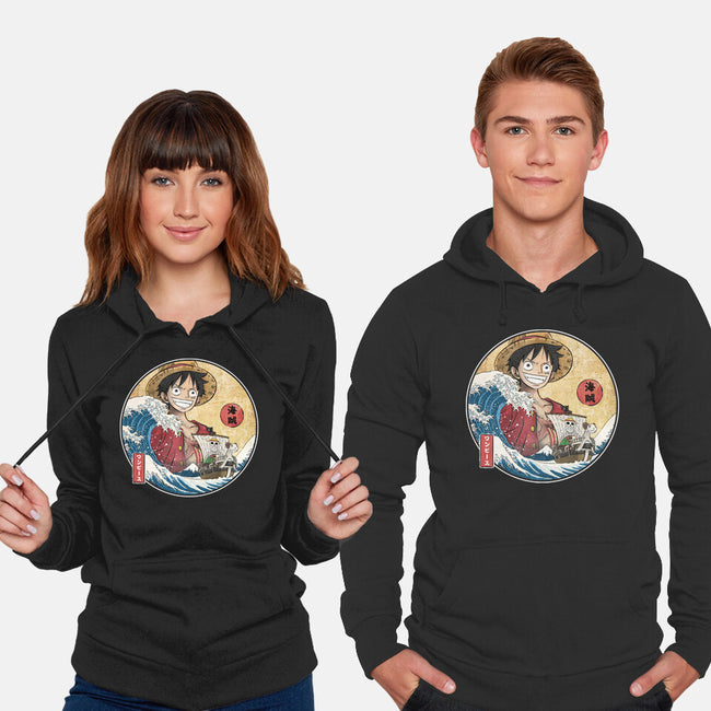 The Great Pirate Off Kanagawa-Unisex-Pullover-Sweatshirt-DrMonekers