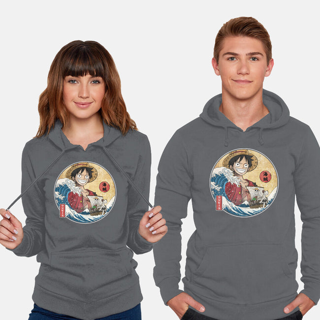 The Great Pirate Off Kanagawa-Unisex-Pullover-Sweatshirt-DrMonekers