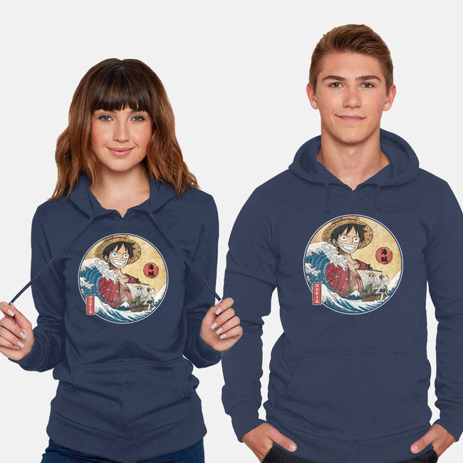 The Great Pirate Off Kanagawa-Unisex-Pullover-Sweatshirt-DrMonekers