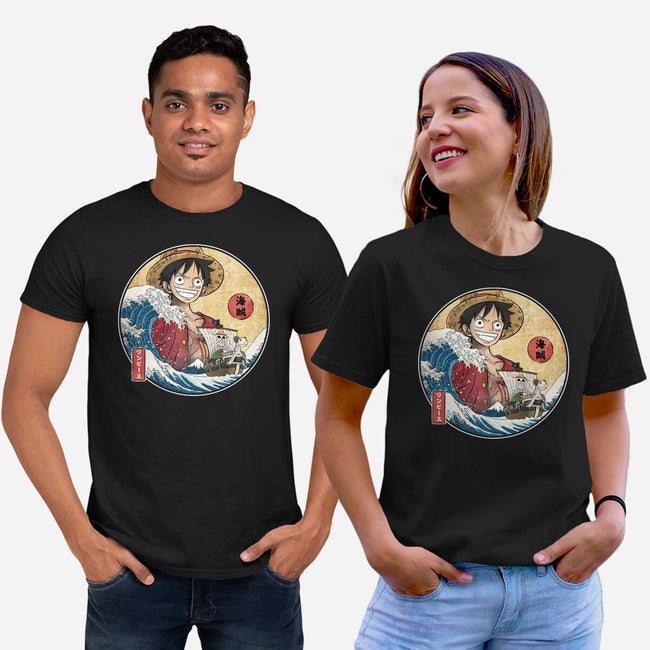 The Great Pirate Off Kanagawa-Unisex-Basic-Tee-DrMonekers