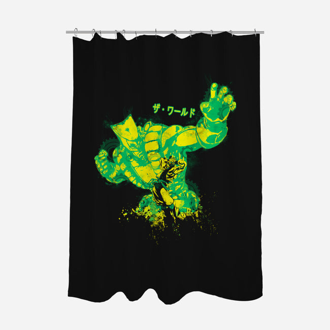 Za Warudo Ink-none polyester shower curtain-Genesis993