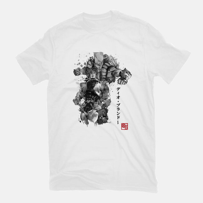 Za Warudo Sumi-e-mens long sleeved tee-DrMonekers