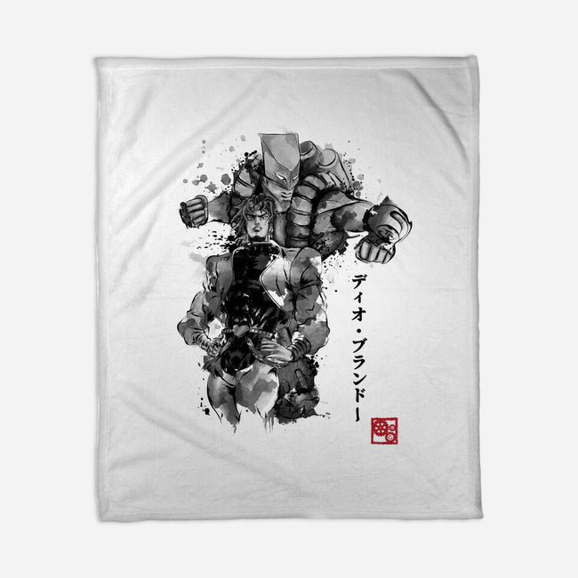 Za Warudo Sumi-e-none fleece blanket-DrMonekers