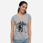 Za Warudo Sumi-e-womens v-neck tee-DrMonekers