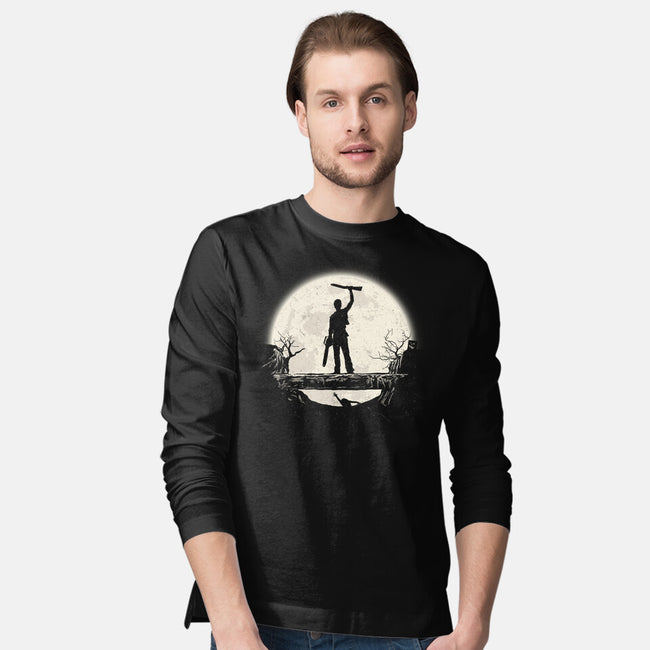 Boom Moon-Mens-Long Sleeved-Tee-rocketman_art