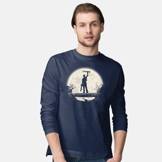 Boom Moon-Mens-Long Sleeved-Tee-rocketman_art