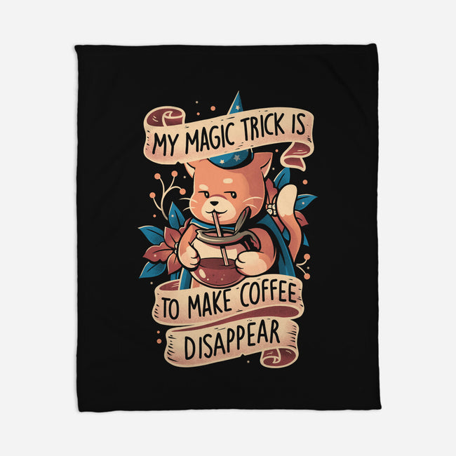 Magic Trick Cat-None-Fleece-Blanket-eduely